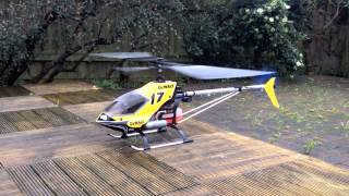 Nitro RC Helicopter Hirobo Sceadu 50 OS 50 SX Hyper First Start and Spool up