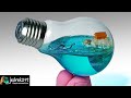 Ocean in a Light Bulb. Beach House Diorama  RESIN ART