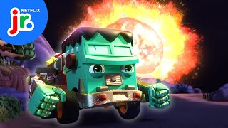 Motorvania Meteor Mayhem! ☄️ Mighty Monsterwheelies | Netflix Jr