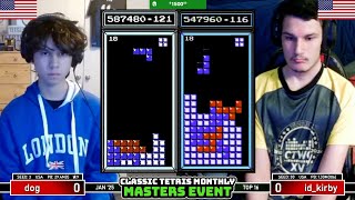 A STRONG DEBUT!! Dog, Kirby | Top 16 | Classic Tetris Monthly Masters | January 2025