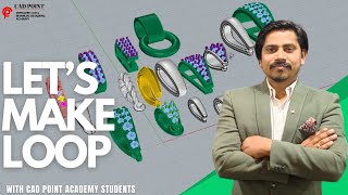 LET'S MAKE LOOP WITH CAD POINT ACADEMY STUDENTS #education #cadtutorials #jewellerydesign #feed #yt