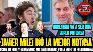 URGENTE MILEI EN VIVO LOS MEJORES EMPRESARIOS DEL MUNDO VAN A INVERTIR EN ARGENTINA