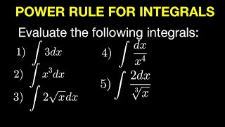 Power Rule for Integrals
