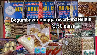 Maggam Work Materials, saree lace, kundan With Price And Address / Wholesale Shop In Begum Bazar