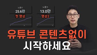 콘텐츠없이 유튜브 시작하는 방법 l 구독자 0명부터 1000명까지 가이드