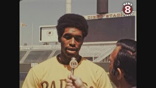 San Diego Padres Hall of Famer Dave Winfield in 1973, 1978, and 1979