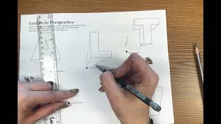 One Point Perspective Letters