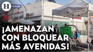 ¡Más de 19 horas de bloqueo! Comerciantes cierran Av. Azcapotzalco; exigen regulación de negocios