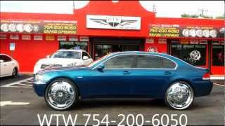 AceWhips.NET- WTW Customs- Candy Teal BMW 7-Series on 28\