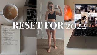 RESET FOR 2022 WITH ME (vision board, goals \u0026 organizing)