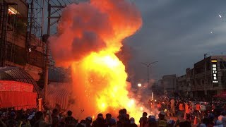 超強砲火歡迎大甲媽祖神轎~2018大甲媽祖遶境回鑾 in 台中大甲