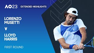 Lorenzo Musetti v Lloyd Harris Extended Highlights | Australian Open 2023 First Round
