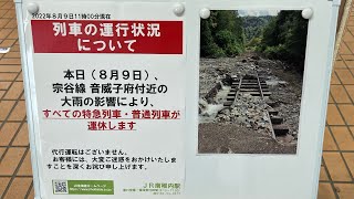 R4.8.9  運休が続く宗谷本線　静かな南稚内駅