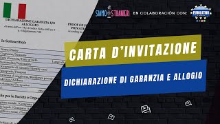 CARTA D'INVITO / Dichiarazione di Garanzia e Allogio