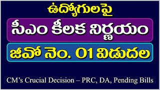 ఉద్యోగులకు సీఎం కీలక నిర్ణయం-జీవో నెం. 01 విడుదల