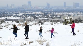 Las Vegas gets first significant snow for years after rare winter storm