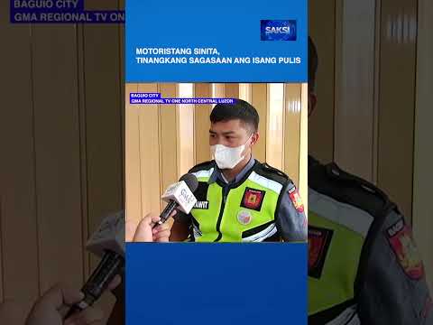 MOTORISTANG SINITA, TINANGKANG SAGASAAN ANG PULIS #shorts Saksi