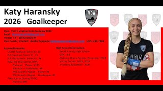 Katy Haransky | 2026 GK - VDA College Day 2024 06 09