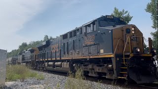 A CSX YN2 trails on a manifest On the CSX Grand Rapids!