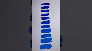 11 shades of Phthalo Blue #art #colormixing #colortheory #satisfying  #shorts #blue