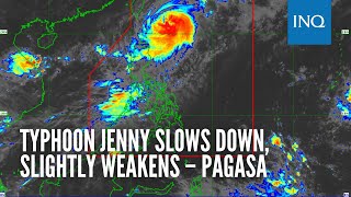 Typhoon Jenny slows down, slightly weakens – Pagasa