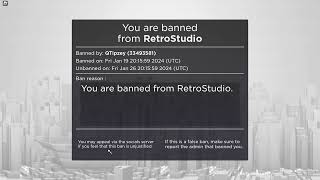 stupid ban [no reason in retrostudio? yea thats how i banned for...]