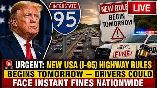 🚨URGENT: New USA (I-95) Highway Rules Begins TOMORROW — Drivers Could Face Instant Fines Nationwide
