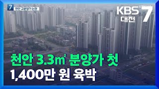 천안 3.3㎡ 분양가 첫 1,400만 원 육박…고분양가 논란 / KBS  2021.12.22.