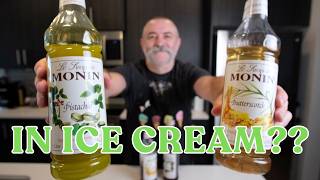 Creamy Pistachio Ice Cream using Monin Syrup