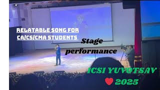 my stage performance at ICSI YUVOTSAV ❤️ 2025 | TOOFAN Song DEDICATED TO all CA/CS/CM STUDENTS #cs