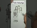 cara menggambar unik foto keluarga dari telapak tangan #drwaing #howtodraw #shorts #shortsvideo