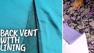 HOW TO SEW A SKIRT BACK VENT WITH LINING