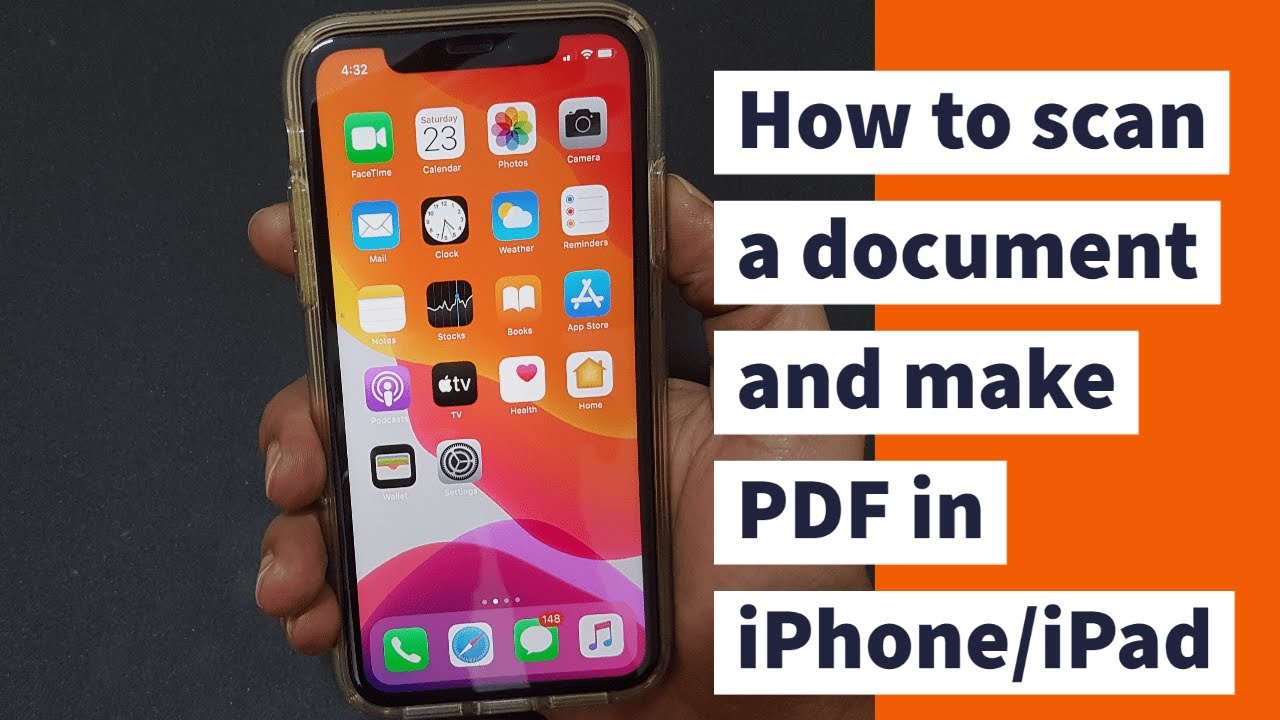 How To Scan A Document And Make PDF In IPhone Or IPad - YouTube