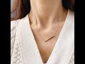 14k 18k gold simple stick necklace