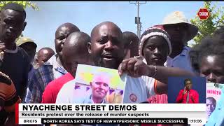 Nyachenge residents protest over the release of murder suspects