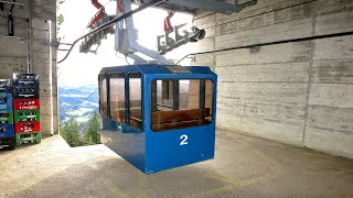 Auf den Napf fährt eine Seilbahn - Talfahrt private Luftseilbahn Mettlenalp - Napf