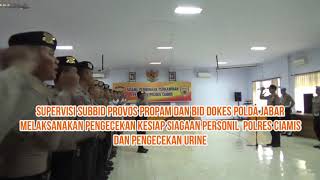 Pengecekan Sikap Tampang dan Cek Urine Anggota Polres Ciamis