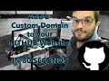 Add a Custom Domain to Your Github Website in 80 seconds