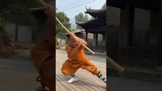 Traditional kung fu Shaolin stick#Kung Fu#Chinese Kung Fu#Chinese Wushu# Wushu training