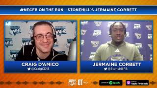 #NECFB On The Run - Interview with Stonehill's Jermaine Corbett