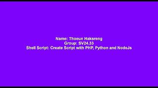 Create Script with PHP, NodeJS and Python