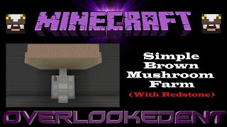 Simple Brown Mushroom Farm Minecraft Xbox Playstation Tutorial