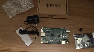 [4K] Unboxing PINE 64 2GB Single Board Computer with Wifi Module and Power Supply