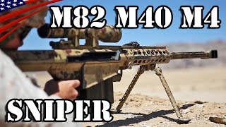 アメリカ海兵隊スカウトスナイパー バレットM82･M40･M4ライフル狙撃