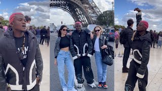 Portable Treated like a King in Paris France as Oyibo Struggle to Snap with Him