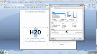 Superscript Subscript MS Word 2007 - 2