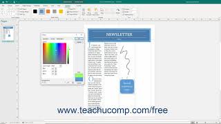 Publisher 2019 & 365 Tutorial Formatting Shapes Microsoft Training
