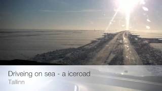 Driveing from Island on mainland over ice road! Hiiumaa jäätee 2011