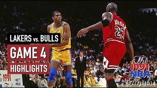 Throwback NBA Finals 1991. Chicago Bulls vs LA Lakers - Game Highlights | Game 4 | Jordan 28 HD 720