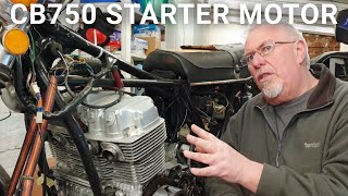 Checking \u0026 Replacing a Honda CB750K Starter Motor | Engine First Start Preparation | Part 4